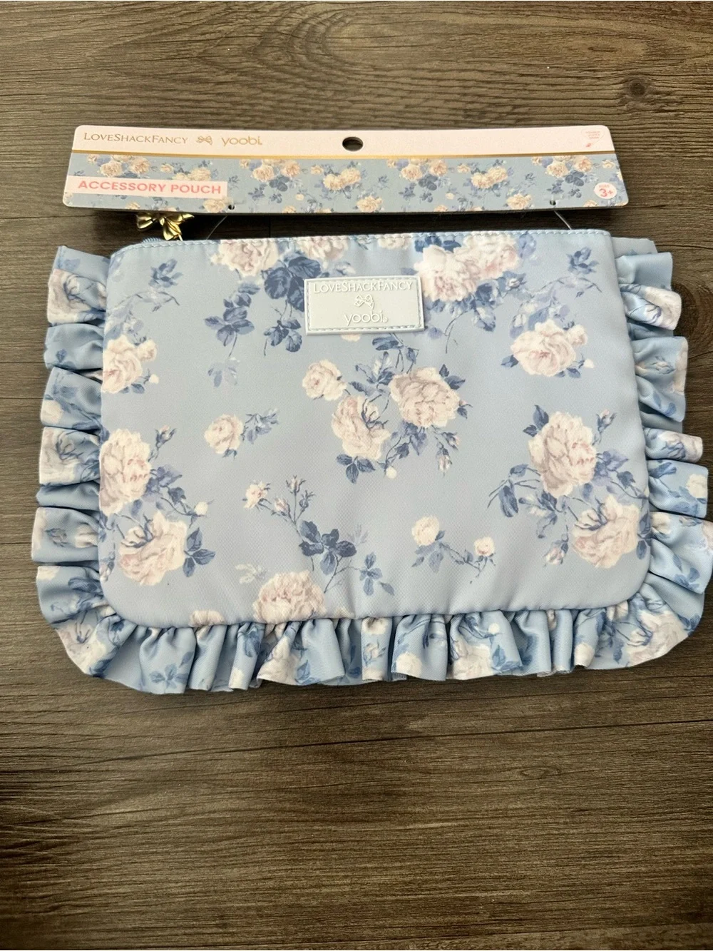 💙🎯 LoveShackFancy x Target Yoobi Everblooming Rosettes Pencil Case Whisper Blue